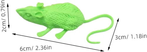 Vista 2 de Kisangel 18pcs Simulated Mouse Decor for Halloween Pranks and Scene Layout Creative Soft Mice for Haunted House and Decor