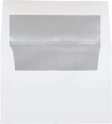 Vista 19 de JAM PAPER Sobres de invitación de papel aluminio A2 - 4 3/8 x 5 3/4 - Blanco con rojo - 50