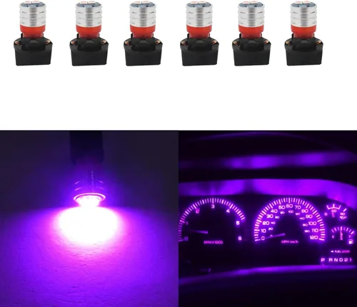 Vista 15 de WLJH Bombilla LED T10 Luces de Tablero de Coche Panel de Instrumentos Cluster Medidor Bombilla W5W 2825 194 LED Socket Giratorio PC195 PC194 PC168