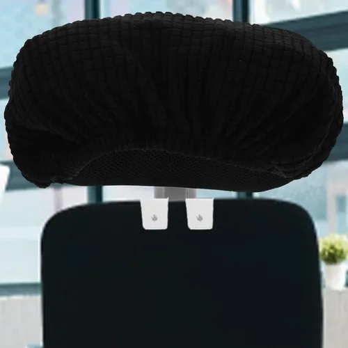 Vista 7 de VOSAREA Fundas para silla de escritorio de oficina, funda para reposacabezas de silla de computadora, funda elástica de repuesto para muebles, funda