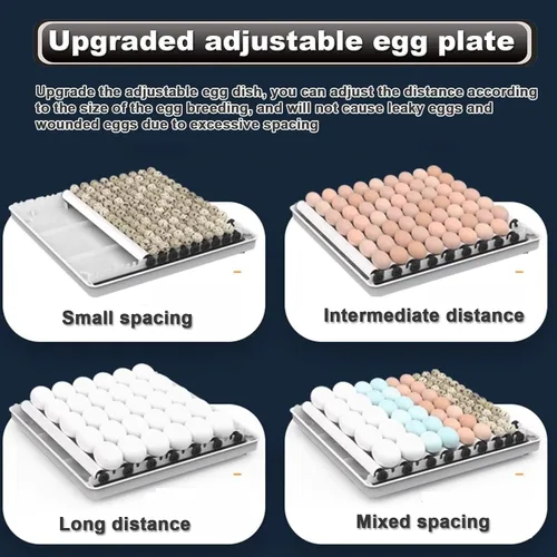 Vista 2 de Automatic Egg Incubator Brooding Machine Chicken Incubator Home Incubator Controller Farm 64-128 Egg Incubator with Automatic Temperature/Humidity
