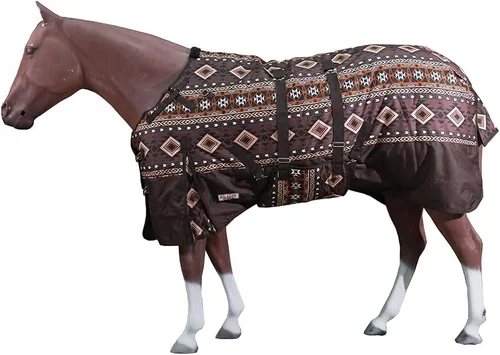 Vista 25 de HILASON Manta de Caballo de Poly Impermeable de Invierno 1200D con Envolvente de Vientre Mantas de Exterior para Caballos Vino