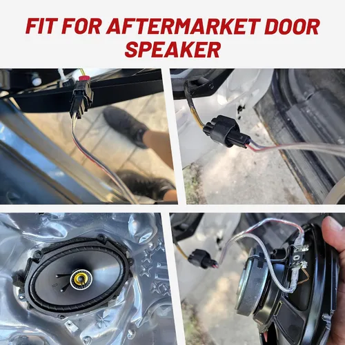 Vista 7 de RED WOLF Conector de arnés de cableado de altavoz de automóvil compatible con GMC Sierra Chevrolet Silverado Buick Enclave Cadillac Escalade Mount