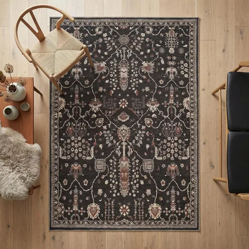 Vista 208 de GLN Rugs Traditional Collection - Alfombra de felpilla lavable a máquina, tradicional lavable, antideslizante, alfombra de felpilla de pelo corto