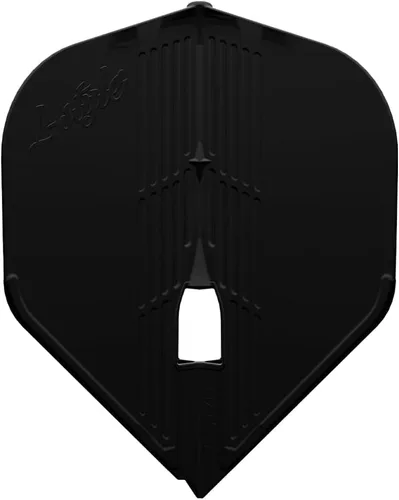 Vista 2 de L-style L1 Standard PRO KAMI Molded Dart Flights – Champagne Ring Compatible – for Soft Tip & Steel Tip Darts Negro
