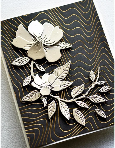 Vista 3 de Troqueles de flores y hojas para hacer tarjetas, hojas florales creativas, troqueles de corte de metal para álbumes de recortes, manualidades