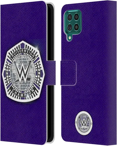Vista 313 de Head Case Designs Officially Licensed WWE Cruiserweight Champion Title Belts Leather Wallet Case Compatible with Samsung Galaxy A07 4G Campeón