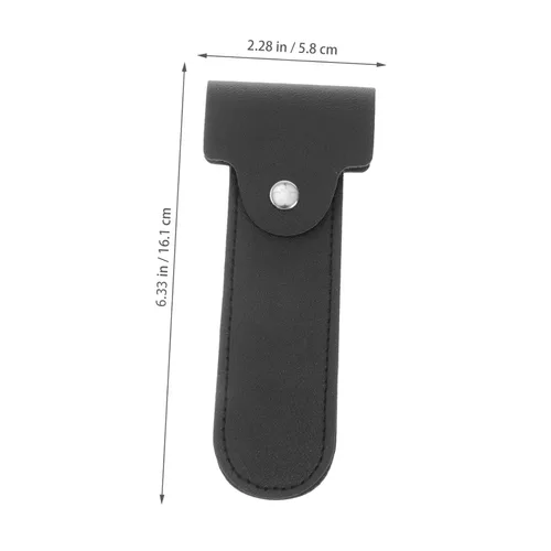 Vista 2 de Didiseaon Funda protectora manual para afeitadora de viaje, resistente piel sintética, compacta y segura