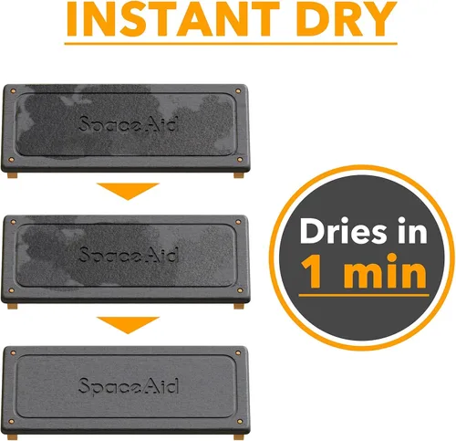 Vista 3 de SpaceAid DryingNeat - Organizador de fregadero, organizador de fregadero de secado instantáneo, dispensador de esponja de jabón de cocina, estante