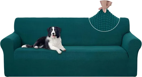 Vista 37 de U-NICE HOME Funda para sofá biplaza elástica, cubierta para sofá, funda para sillón, protector de muebles para sofá con 2 cojines, funda para sofá