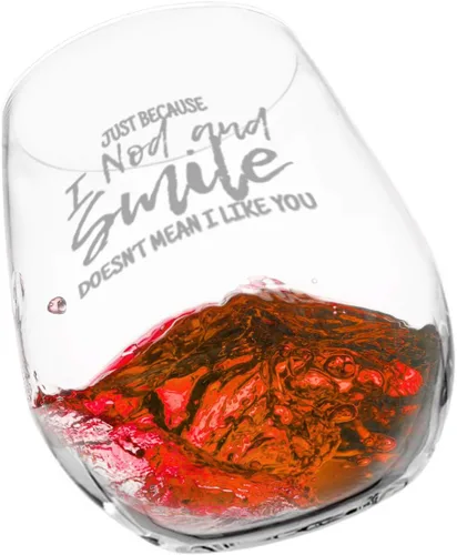 Vista 5 de Juego de 4 copas de vino divertidas de crudo y grosero (15 onzas) - Regalos novedosos de cristalería para mujeres, fiesta divertida, evento