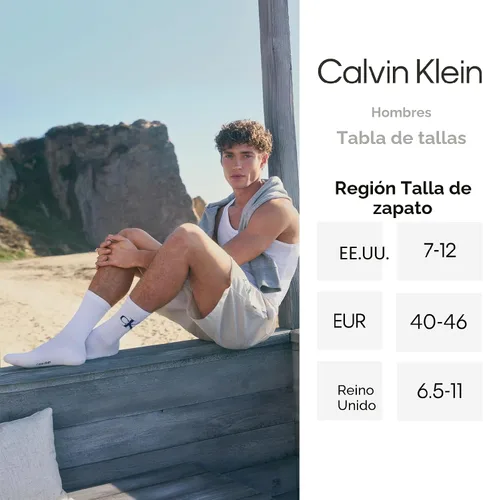 Vista 6 de Calvin Klein Calcetines de vestir para hombre, paquete de 4 unidades, mezcla de algodón suave, calcetines a rayas, calcetines largos casuales
