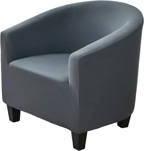 Vista 24 de NILUOH - Funda elástica para silla de club, cubierta elástica para silla de bañera, fundas para silla de barril, fundas para sillón, cubierta para 01