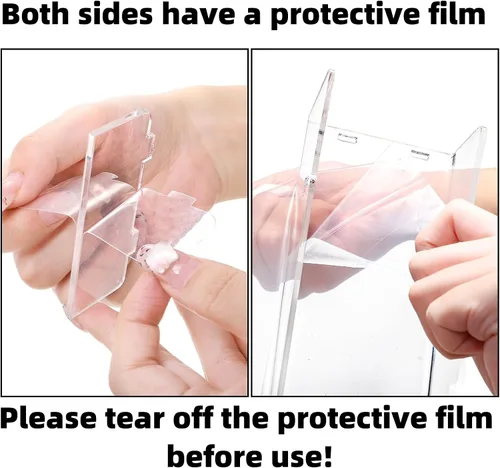Vista 3 de Peohud Paquete de 4 estantes acrílicos para especias de montaje en pared, estantes flotantes de acrílico transparente de 15 pulgadas, organizador