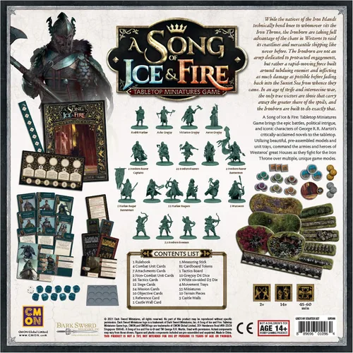 Vista 3 de CMON A Song of Ice and Fire - Juego de iniciación en miniatura de mesa de casa de juego Greyjoy – Rulers of the Iron Islands! Juego de estrategia