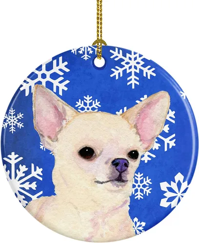 Vista 121 de Caroline's Treasures Cavalier Spaniel - Adorno de cerámica para colgar en el árbol de Navidad, para el hogar, Navidad, fiestas, regalo, 3 pulgadas