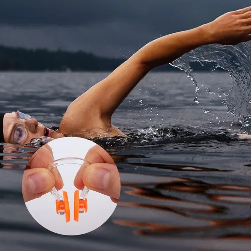 Vista 6 de SAVITA Clip de nariz de natación con gel de sílice impermeable para niños y adultos, paquete de caja multicolor (10 colores)