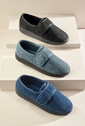 Vista 7 de Silvert's Adaptive Clothing & Footwear Mens Wide & Comfy Easy Closure Slippers for Seniors