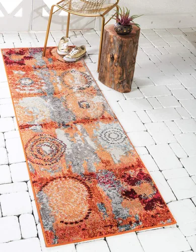 Vista 14 de Alfombra moderna Positano de estilo costero de Loom, Polipropileno, beige/azul claro