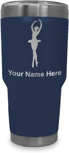 Vista 29 de LaserGram Vaso aislado al vacío de 20 onzas, bailarina de ballet, grabado personalizado incluido (negro)