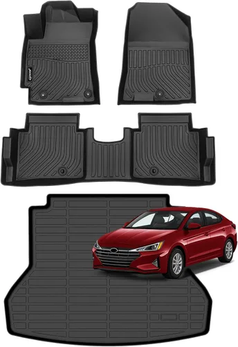 Vista 73 de Juego completo de tapetes de auto para todo tipo de clima, revestimiento automotriz para piso y maletero