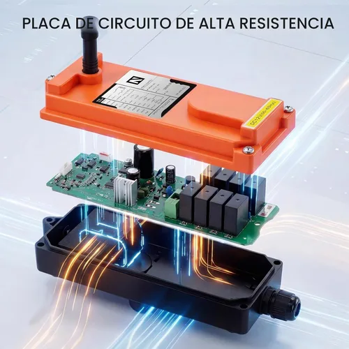 Vista 5 de NEWTRY Grúa inalámbrica Control remoto 8 botones 12V 2 transmisores canal industrial elevador eléctrico interruptor receptor inalámbrico