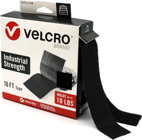 Vista 9 de Cinta resistente marca VELCRO Rollo de 12 pies Adhesivo fuerte con respaldo pegajoso que sostiene hasta 10 libras Sujetadores de fuerza