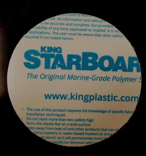 Vista 2 de Hoja de plástico King Starboard de 1/4 de pulgada de grosor, elige tu diámetro y color (negro, 2 pulgadas (paquete de 2)
