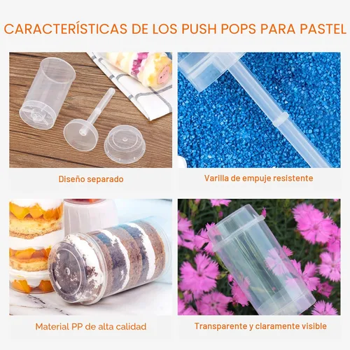 Vista 3 de Paquete de 24 recipientes para tartas con tapas, multiusos, recipientes de plástico reutilizables para tartas, para cupcakes, confeti, helados
