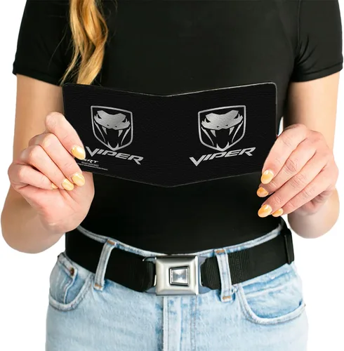 Vista 6 de Buckle-Down Cartera Dodge Viper NegroPlata Logo