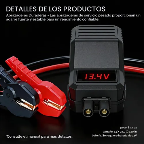 Vista 5 de MEGAWISE - Abrazaderas de arranque inteligentes para arrancadores de coche