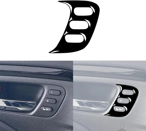 Vista 32 de 4 calcomanías para auto con diseño de pilar en el interior del espejo retrovisor compatible con Ridgeline 2017 2018 2019 2020/Passport