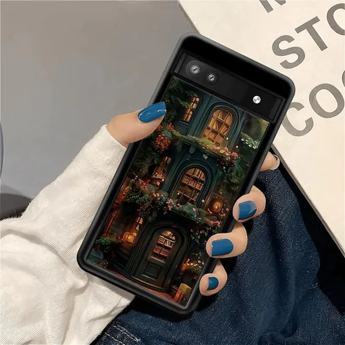 Vista 47 de Compatible con Google Pixel 4A 5G Mobile Case Creative Acrylic Panel trasero Silicona Protección Grip especialmente diseñado para Google Pixel 4A 5G