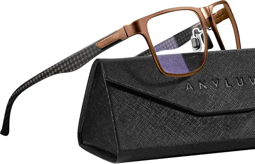 Vista 33 de ANYLUV Blue Light Glasses Men, Relieve Eyestrain and Eye Protection, Al-Mg Metal Computer Blue Light Blocking Glasses