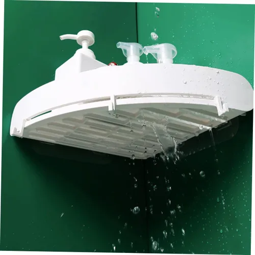 Vista 9 de Cabilock Cesta de ducha para baño, estante de almacenamiento con ventosa, estante montado en la pared, perfecto para cocina, inodoro y baño
