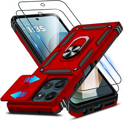 Vista 107 de ATUMP for Moto G-Play-2024 Case with Camera Lens Cover & HD Screen Protector(2 Pcs), [10FT Military Grade Drop Protection] Magnetic Ring Holder