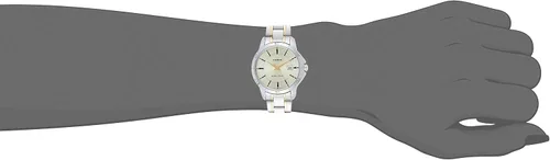 Vista 4 de Casio LTP-V004SG-9A Reloj analógico de dos tonos de acero inoxidable para mujer