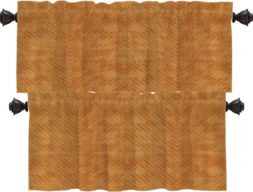 Vista 40 de Shrahala Cortinas rústicas de granja para ventanas de cocina, textura de cesta tejida, paneles de cortina rústica para ventana de granja, poliéster