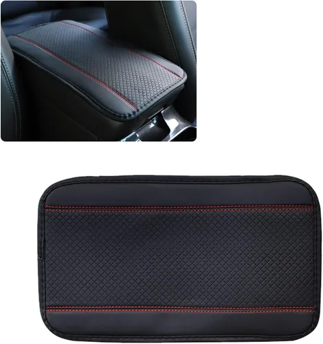 Vista 9 de 1 almohadilla para consola central de automóvil, funda de cuero de fibra en relieve impermeable para reposabrazos, protector universal de cuero
