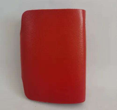 Vista 2 de Cartera para tarjetas de crédito, pequeña, de piel auténtica, 26 ranuras, para tarjetas, organizador para mujeres y hombres, Rojo -, Cartera