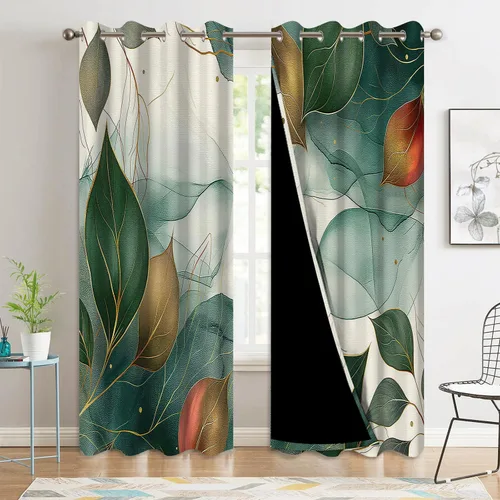 Vista 30 de Cortinas opacas 52 x 84 pulgadas, 2 paneles con aislamiento térmico y oscurecimiento, cortinas de ojal para ventanas para dormitorio y sala de estar