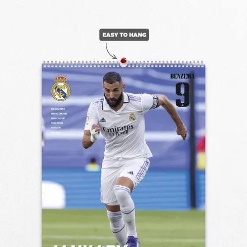 Vista 3 de Grupo Erik Real Madrid - Calendario de pared A3 2023 FSC 11.7 x 16.5 pulgadas - 11.7 x 16.5 in Agenda de 12 meses Calendario A3 2023