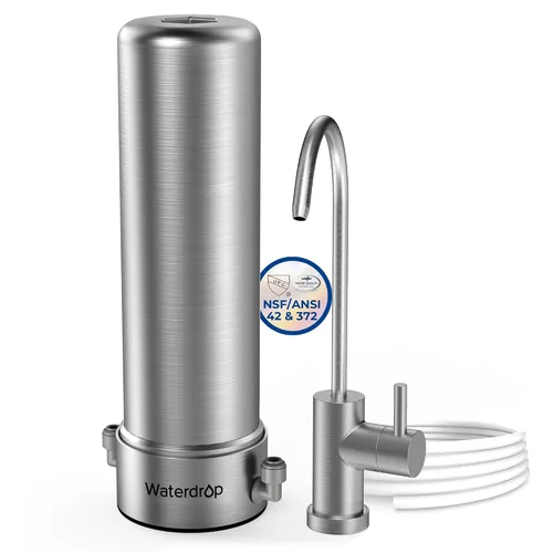 Vista 11 de Waterdrop AP13 Filtro de agua debajo del fregadero y filtro de agua para refrigerador 2-en-1, Sistema de filtro de agua en línea para refrigerador