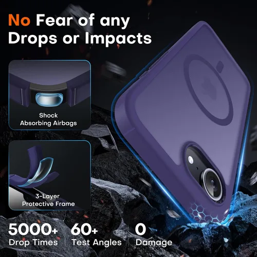Vista 520 de TOCOL Funda para iPhone 11, compatible con Magsafe, protección completa de cámara, imanes integrados, protección contra caídas, funda translúcida