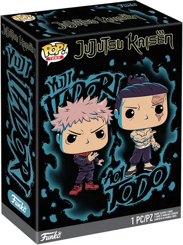 Vista 2 de Funko Camiseta Pop! Boxed: Jujutsu Kaisen - Yuji Itadori & Aoi Todo - 2XL Plata