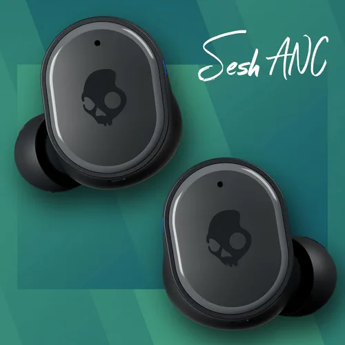 Vista 8 de Skullcandy Sesh ANC - Auriculares inalámbricos Bluetooth, con cancelación de ruido, hasta 46 horas de batería con estuche de carga, resistentes al