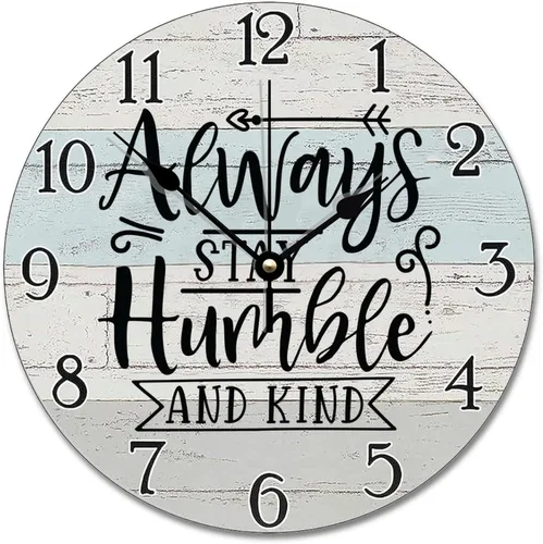 Vista 87 de Reloj de pared con versículo bíblico, con cita religiosa, reloj de madera, texto inspirador cristiano, reloj de madera rústico personalizado