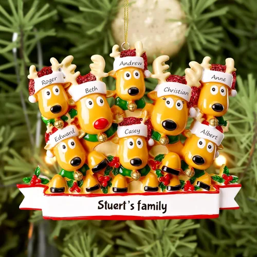 Vista 13 de Bemaystar 2025 Adornos Personalizados de Primer Navidad del Bebé - Adornos de Navidad de Resina Hechos a Mano con Nombre y Año - Adornos de Navidad