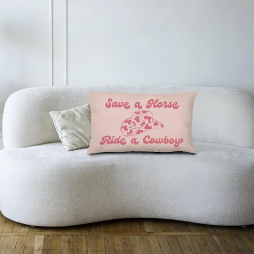 Vista 2 de Fundas de almohada de vaquera occidental, fundas de almohada de 12 x 20 pulgadas, divertidas fundas de almohada de vaquera para sofá, fundas