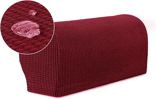 Vista 11 de 1 par de fundas elásticas para reposabrazos de sofá, fundas lavables para sillón, extraíbles a prueba de polvo, protector de sofá para brazos, Negro